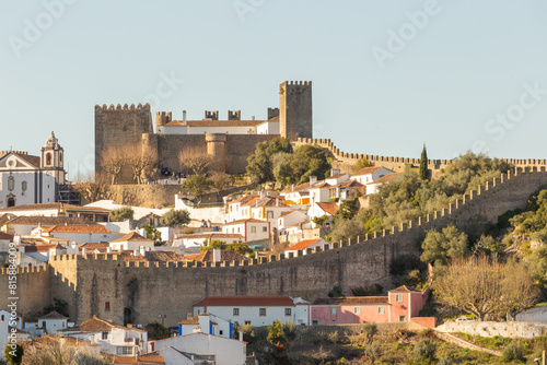 Obidos medieval village at sunset