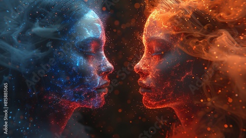 telepathic communication. communication between two people with a thought. Telepathy