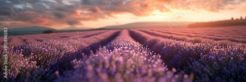 Lavender field, landscape realistic nature and landscape