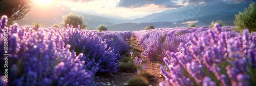 lavender in Provence realistic nature and landscape