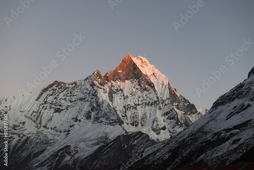 mountain peak in winter