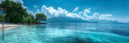 Lipe island ,Santun province,Thailand,The beautiful blue ocean,island,mountains realistic nature and landscape