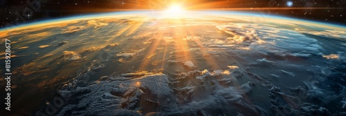 Twilight space banner: Captivating Earth's sunset vistas