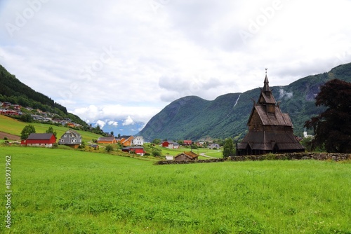 Stave church in Hopperstad, Norway
