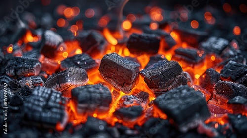 Close Up of Coal and Flames