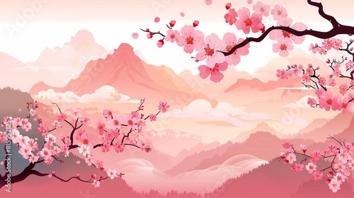 celebrating asian american and pacific islander heritage month with sakura blossoms vector illustration