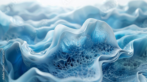 Organic forms morph and shift in an abstract fluid 3D canvas.