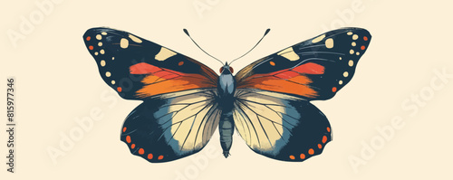 Butterfly insect. vector simple illustration