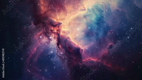 Stellar Symphony Enchanting Carina Nebula in Space