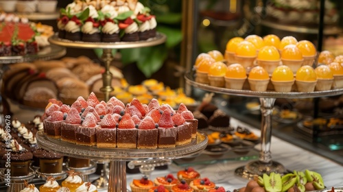lavish dessert showcase display gourmet pastries and sweets