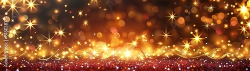Shining defocused glitters on abstract silver and gold background with bokeh effect, perfect for celebrations and greetings