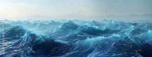 Ocean Waves Frequencies Visually Measured and Displayed in a D Rendering