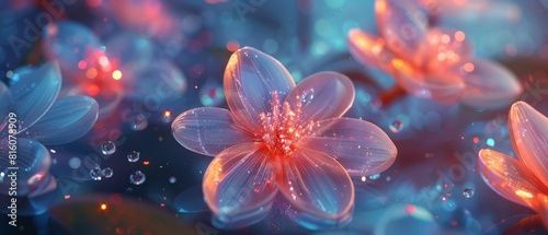 Artistic portrayal of delicate orchids floating seamlessly in a galaxy environment, creating a surreal image that bridges the gap between floral elegance and celestial fantasy