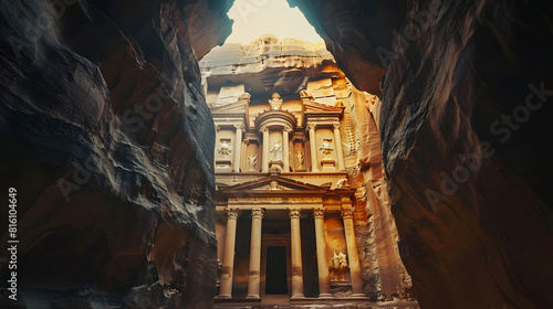Mountains of Petra Jordan Middle East Petra has been a UNESCO World Heritage Site since 1985 : Generative AI