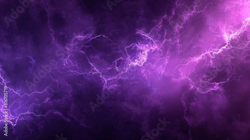 Abstract background - purple lightning shape. Black spotlight smoke stage entertainment background. hyper realistic 