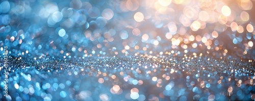 Mesmerizing blue bokeh lights shimmering for an abstract, festive wallpaper or background, sure to be a best seller for various uses