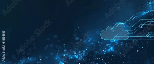 Best seller wallpaper with a futuristic cloud computing network abstract design