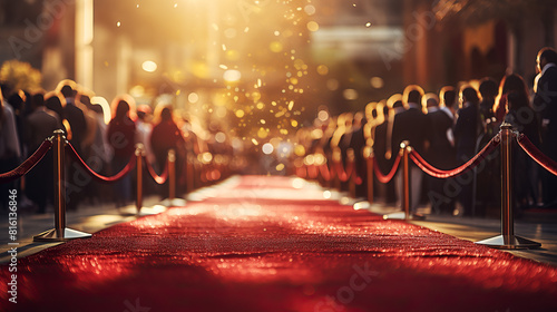 generated illustration of red carpet luxury on gala premier