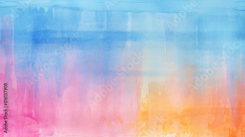 A dynamic mix of pink and blue hues with a distinctive watercolor feel and dripping stripes effect