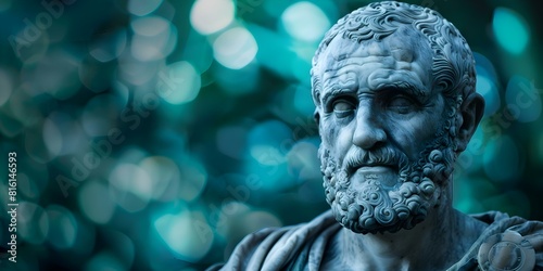 Insights on Life and Death from Roman Philosopher Seneca, Known for Stoic Philosophy. Concept Seneca's Philosophy, Stoicism, Life and Death, Roman Philosopher, Seneca Insights