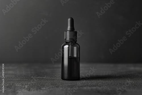 A dispenser of nasal spray positioned against a monochrome background, offering relief from congestion and sinus pressure. Concept of nasal medication and decongestion. Generative Ai.