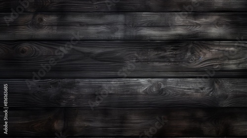 A high-resolution image showing detailed textures of dark wooden boards, with a rustic and weathered appearance