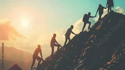 Summit Together: Teamwork Conquers the Peak (Business Success, Collaboration)
