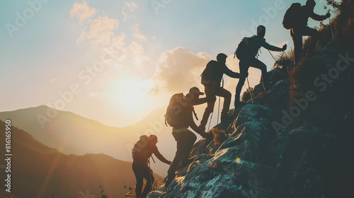 Summit Together: Teamwork Conquers the Peak (Business Success, Collaboration)