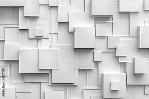 Close up of white wall with numerous square sections