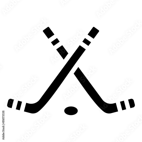 Hockey Glyph Icon Design