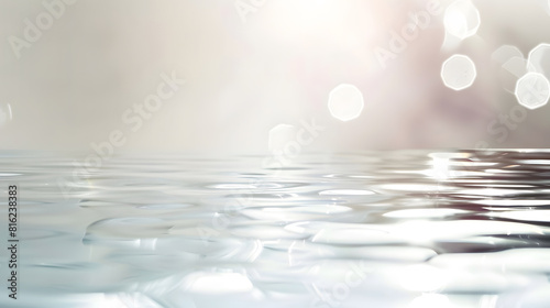 Blurred defocused water texture overlay effect for photo and mockups Organic drop diagonal shadow and light caustic effect on a white wall Shadows for natural light effects : Generative AI