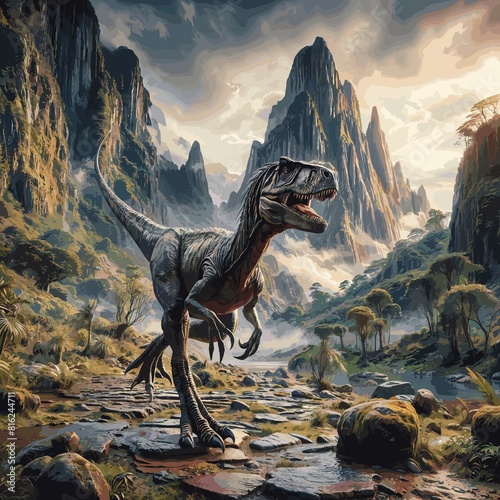 Retrato de un Velociraptor