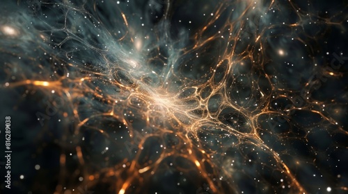 Billions of galaxies hang suspended in their delicate invisible connections within the dark matter web.