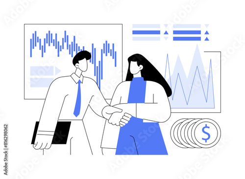 Business negotiations isolated cartoon vector illustrations.