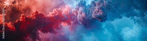 Colorful 3d background with smoke