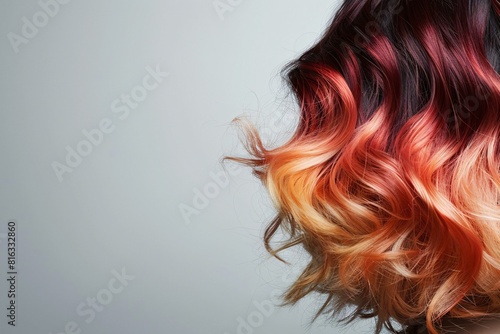Vivid Hair Color with Blonde Highlights