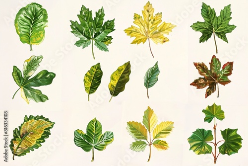 Collection of Eight Leaf Types