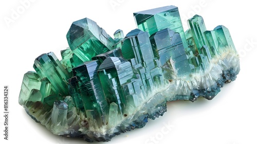 Emerald, Sapphire or Tourmaline green crystals.