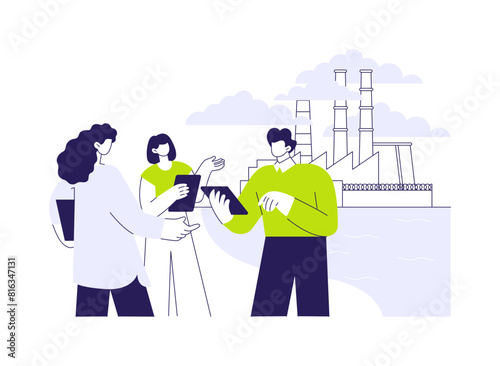 Scientific advice on sustainability abstract concept vector illustration.