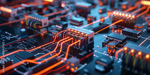 Circuit board background can be used as digital dynamic wallpaper technology background .