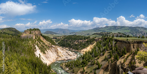 Calcite Springs River, Yellowstone National Park, Wyoming, USA. July 1, 2023. 