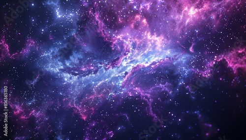 Mystical shades of indigo and violet coalescing into cosmic nebulae for a celestial themed background