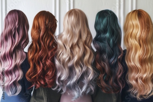 Women with various colored hair styles