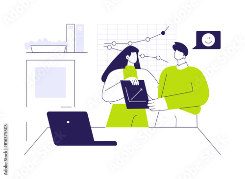 Getting promotion abstract concept vector illustration.