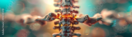 Xray film analysis in a hospital trauma unit, showing a spinal fracture, crucial for immediate surgical assessment