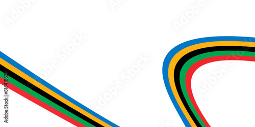 Art & IllustrationColorful stripe lines, olympic games background with copy space for text. Vector illustration