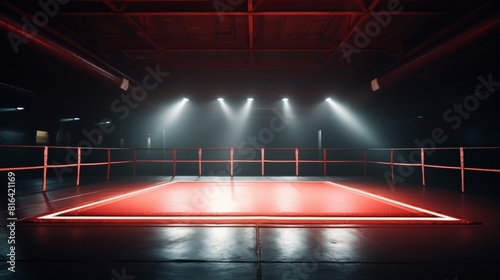The boxing ring is ready for the next fight. Who will be the winner.
