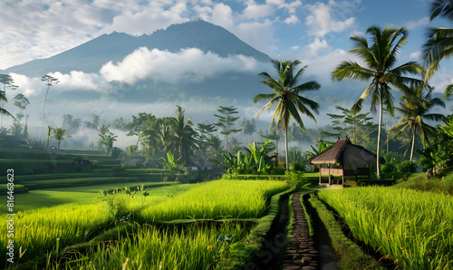 beautiful indonesia nature landscape background