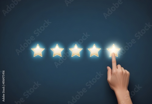 5 star review, customer satisfaction concept