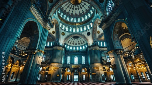 Majestic Mosque Architecture Cultural and Spiritual Journey Luxurious Design and Artistic Beauty Historic Islamic Heritag 